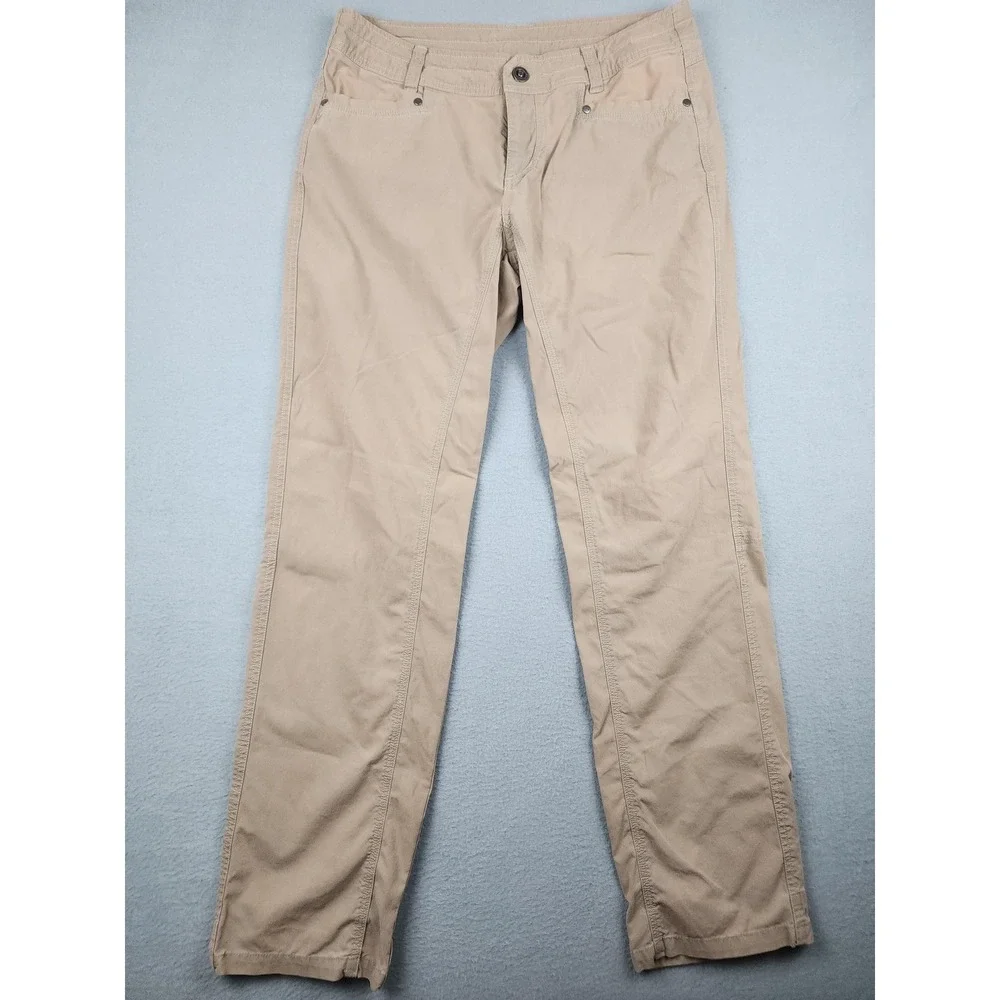 Kuhl Pants Womens 10 Beige Khaki Outdoor Hiking Travel Stretch Patina Dye